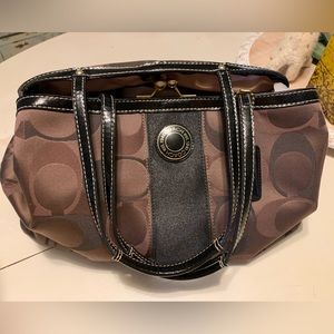 Vintage Brown Coach Shoulder Hand Bag